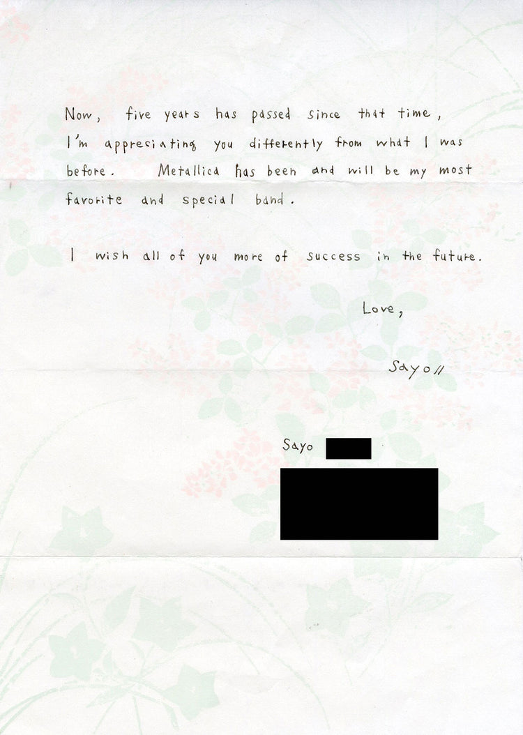 Fan Letter from Japan, 1993