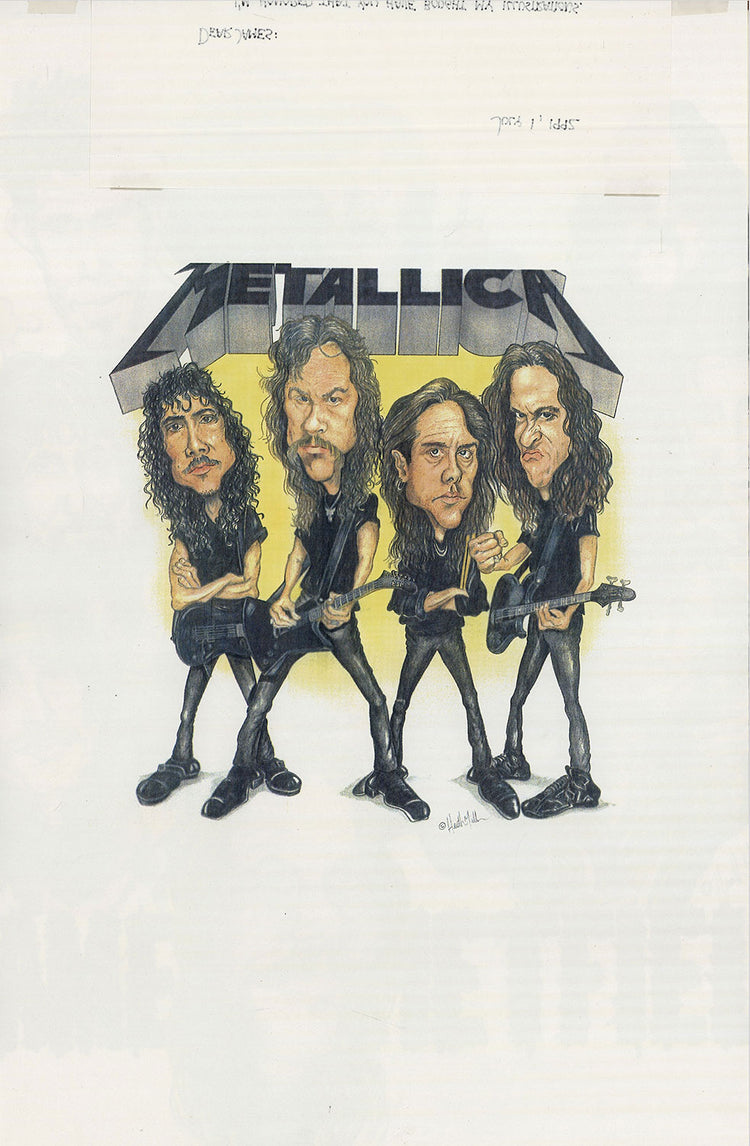 Illustration of Metallica in Black by Heath Miller