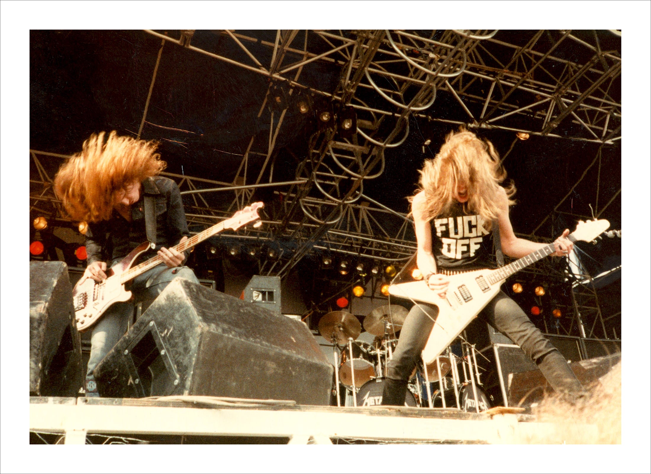Cliff Burton and James Hetfield at Heavy Sound Festival 1984