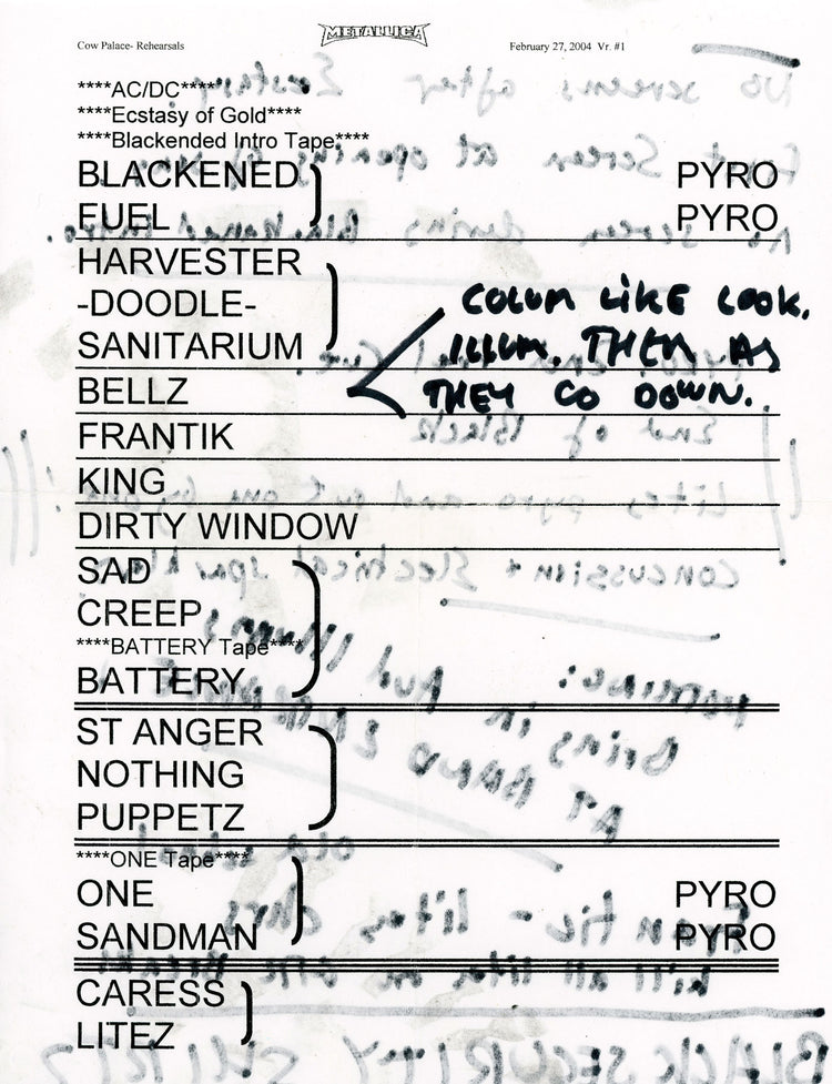 Cow Palace Setlist with Notes