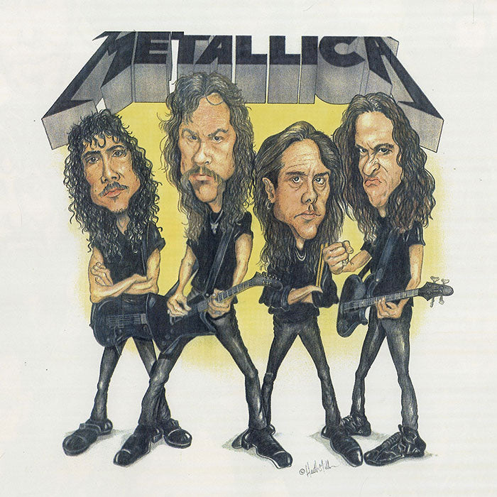Illustration of Metallica in Black by Heath Miller