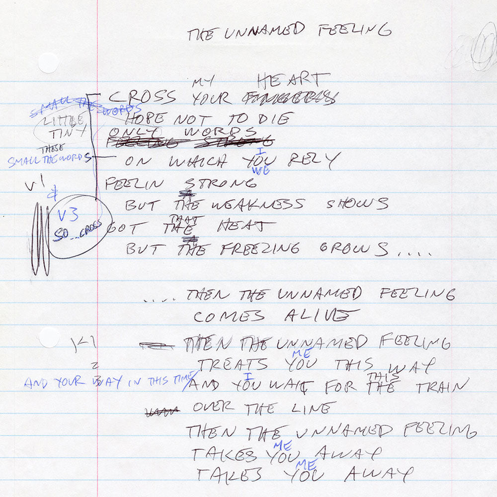 "The Unnamed Feeling" Early Lyrics