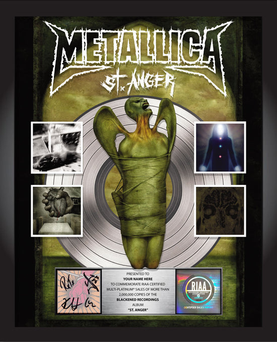 St. Anger Signed Platinum Album Plaque