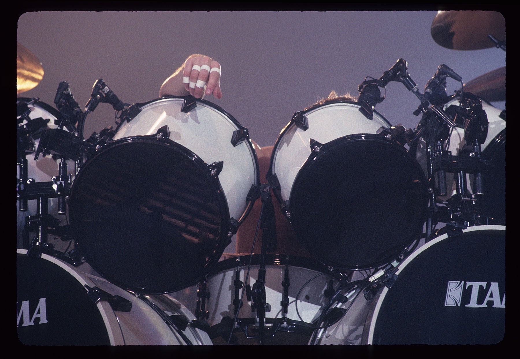 Lars Ulrich Resting on Drums