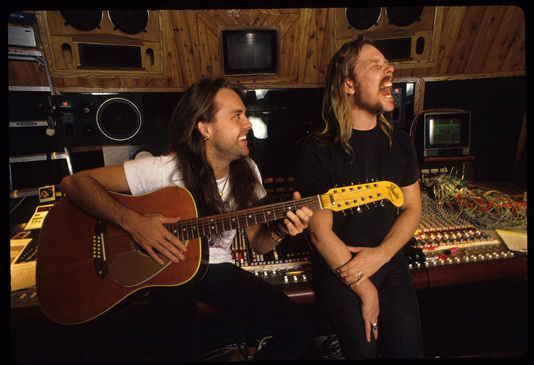 James Hetfield and Lars Ulrich Laughing at One on One
