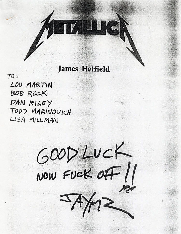 James Hetfield Sends His Regards