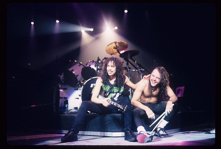 Lars Ulrich and Kirk Hammett Laughing