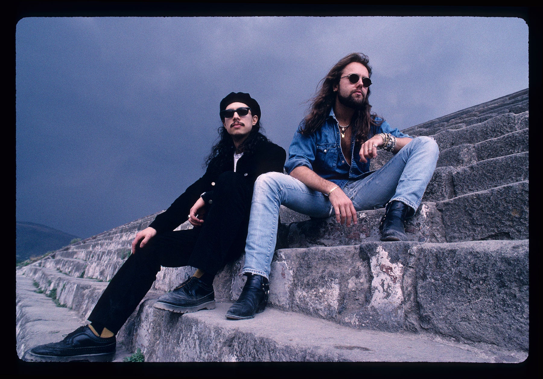 Lars Ulrich and Kirk Hammett at Teotihuacan Pyramid