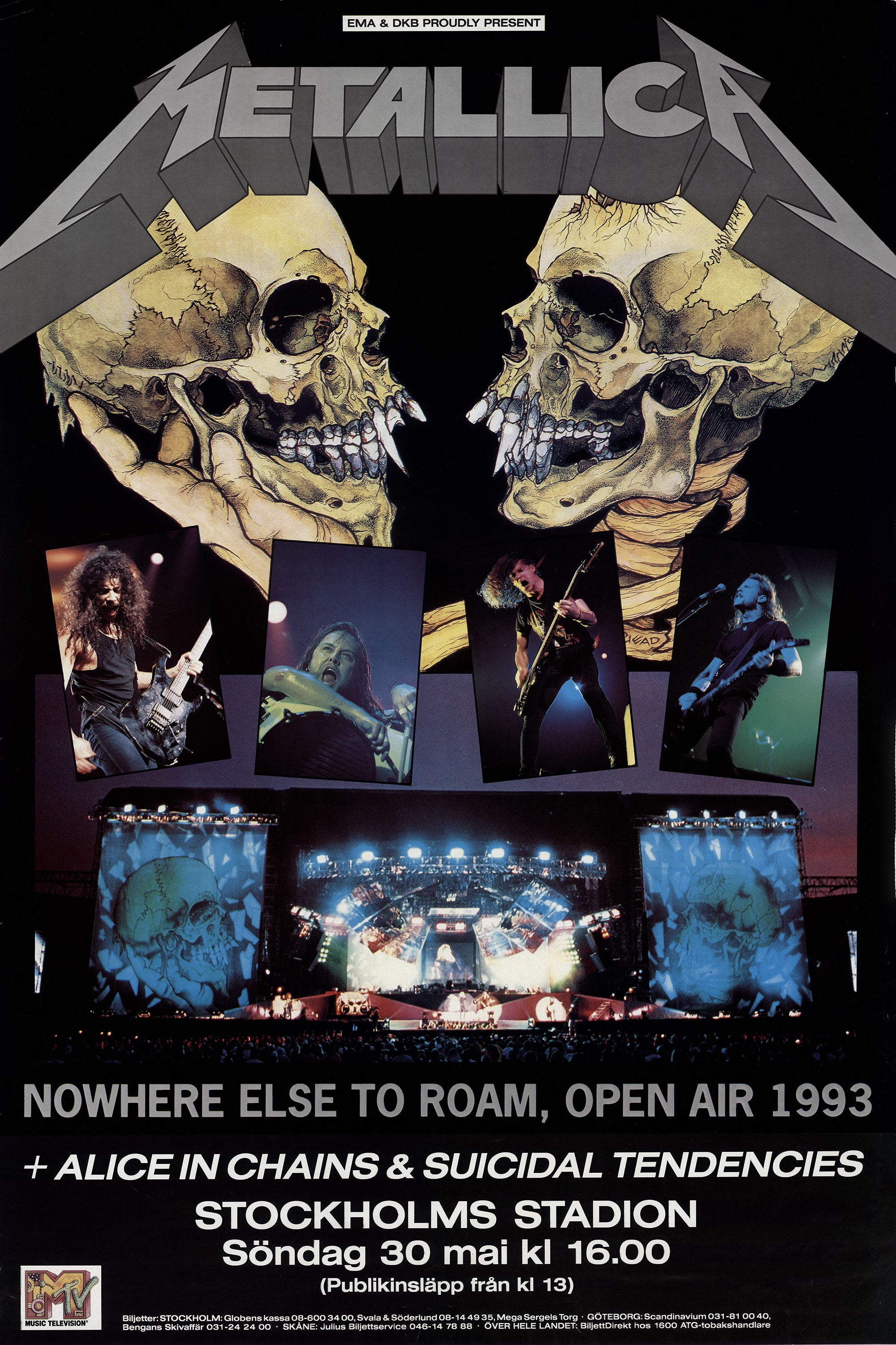 Pushead Skulls Stockholm Tour Poster Reproduction