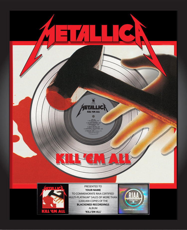 Metallica Kill Em All Framed Vinyl Record 